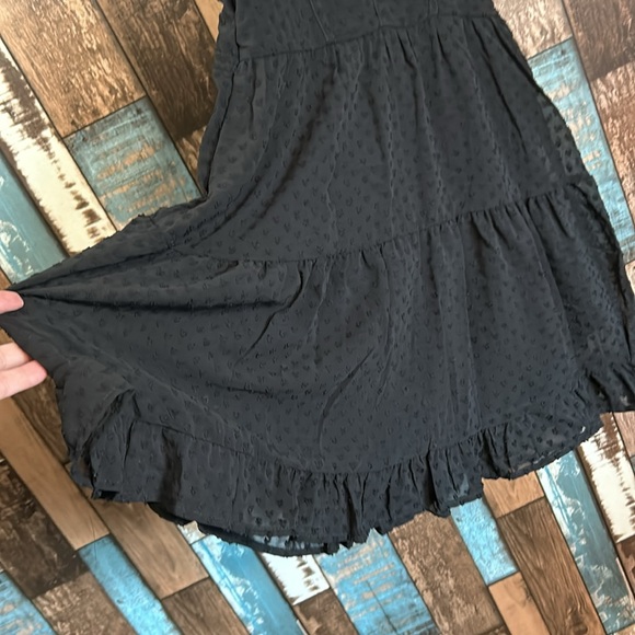 Wild fable XS black heart texture layered tie shoulder dress - Picture 5 of 16